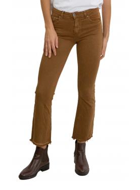 Pantalone sfrangiato alla caviglia tinta unita Alice